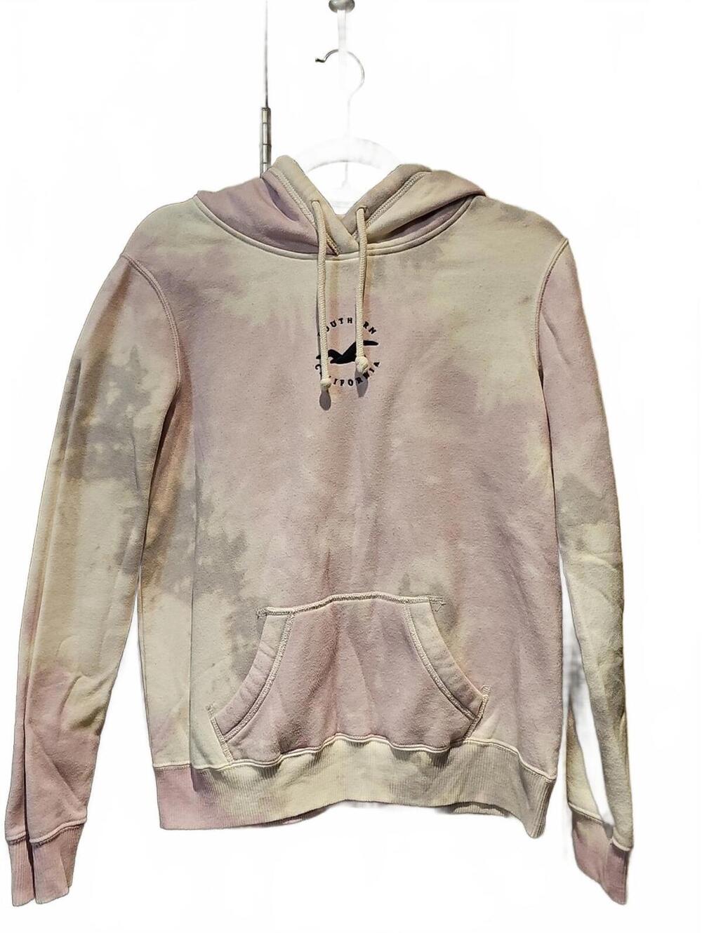 Hollister California Hoodie Jrs Large Colorful Tie Dye Fleece Lined Drawstring M